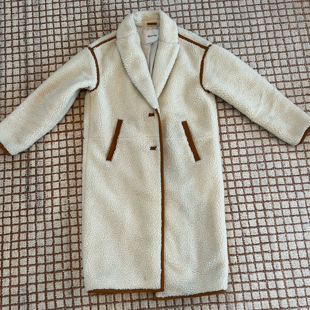 Madewell Sherpa Coat Size Small